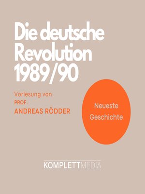 cover image of Die deutsche Revolution 1989/90